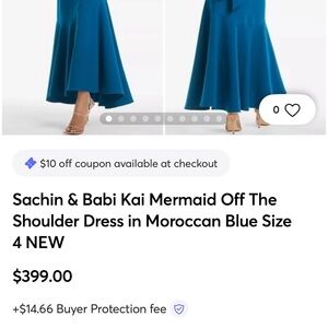 Sachin & Babi - Kai Blue Mermaid Off-Shoulder Dress
